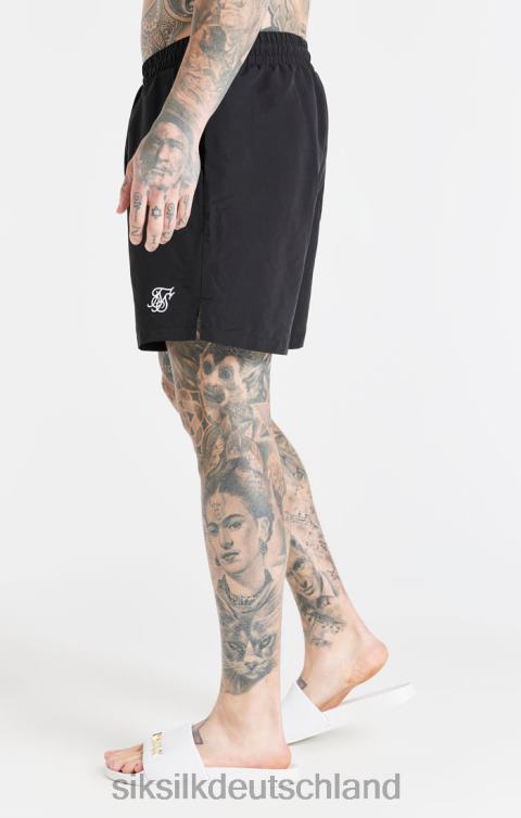 SikSilk Schwarze Essential-Badeshorts Männer 680DH617 Bekleidung
