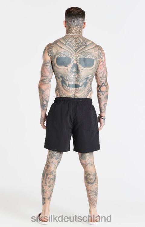 SikSilk Schwarze Essential-Badeshorts Männer 680DH617 Bekleidung