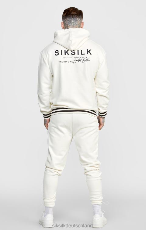 SikSilk Ecrufarbene Jogginghose mit gestreiftem Bund Männer 680DH519 Bekleidung