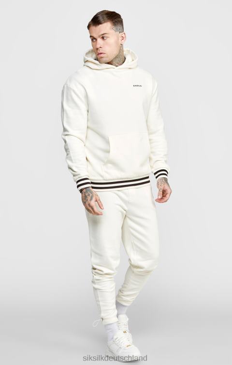 SikSilk Ecrufarbene Jogginghose mit gestreiftem Bund Männer 680DH519 Bekleidung