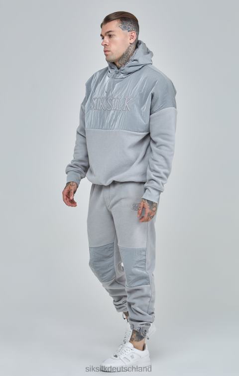 SikSilk Graue Jogginghose mit Bündchen und Einsätzen aus Polarfleece Männer 680DH517 Bekleidung