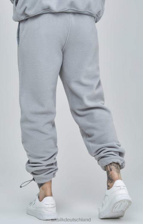 SikSilk Graue Jogginghose mit Bündchen und Einsätzen aus Polarfleece Männer 680DH517 Bekleidung