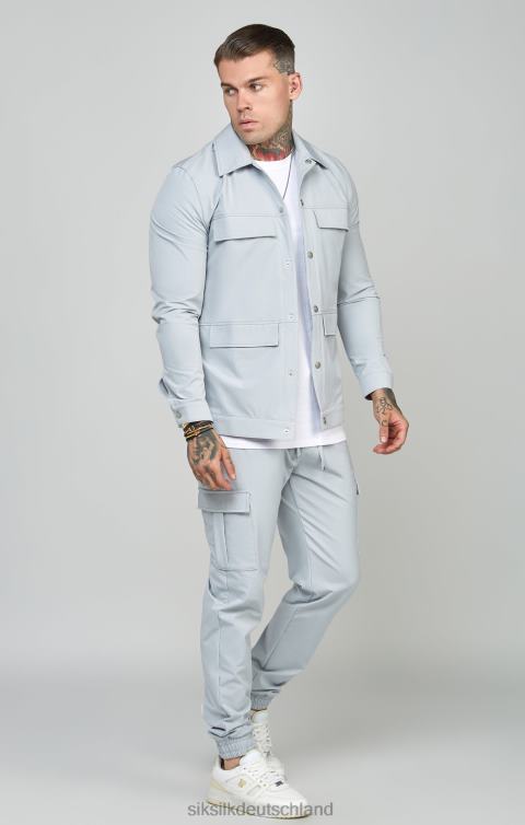 SikSilk Graue Utility-Cargo-Jogginghose Männer 680DH510 Bekleidung