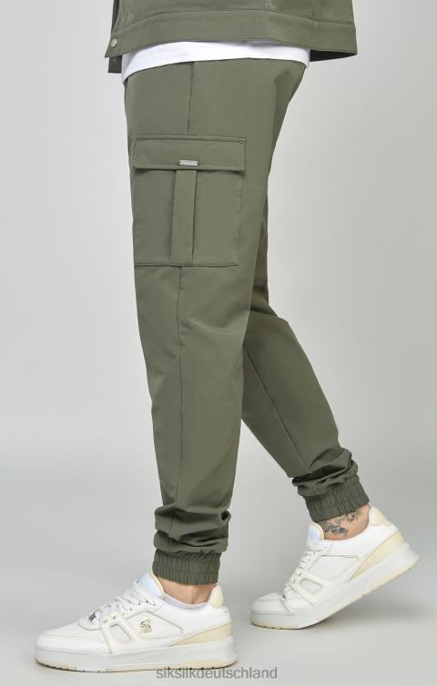 SikSilk Khakifarbener Utility-Cargo-Jogger Männer 680DH511 Bekleidung