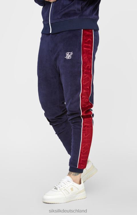 SikSilk Marineblaue Velours-Trainingshose Männer 680DH521 Bekleidung