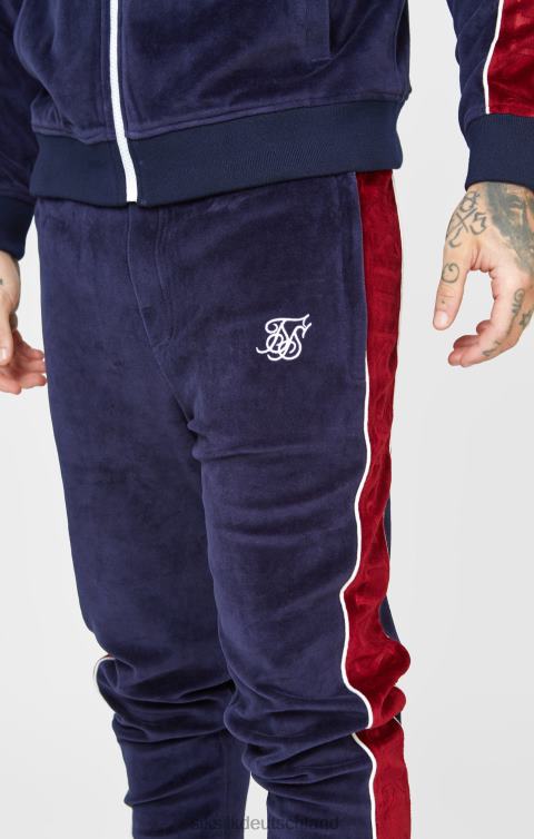 SikSilk Marineblaue Velours-Trainingshose Männer 680DH521 Bekleidung