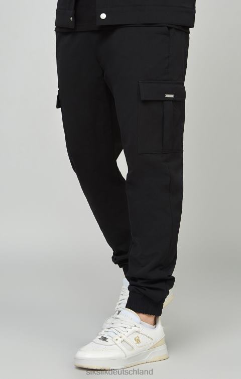 SikSilk Schwarze Utility-Cargo-Jogginghose Männer 680DH509 Bekleidung