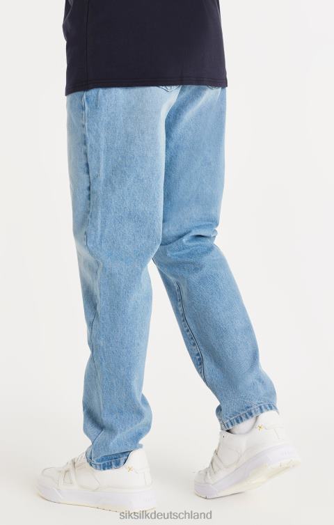 SikSilk Blauer, gerade geschnittener Denim Männer 680DH548 Bekleidung