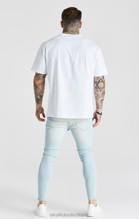 SikSilk Hellblaue Essential-Röhrenjeans Männer 680DH552 Bekleidung