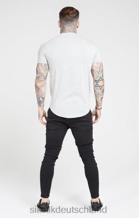 SikSilk Schwarz gewaschene, essentielle Skinny-Jeans im Distressed-Look Männer 680DH554 Bekleidung