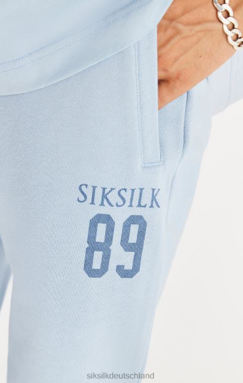 SikSilk Blaue Jogginghose mit entspannter Passform und Bündchen Männer 680DH536 Bekleidung