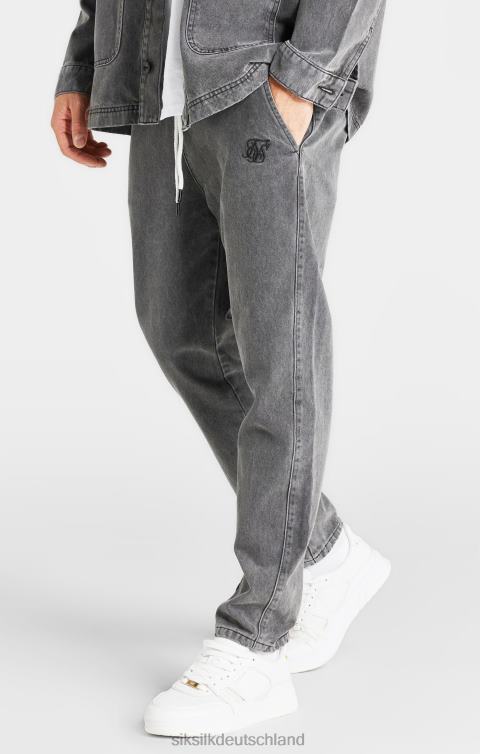 SikSilk Schwarze, gewebte Stretch-Jogginghose Männer 680DH535 Bekleidung