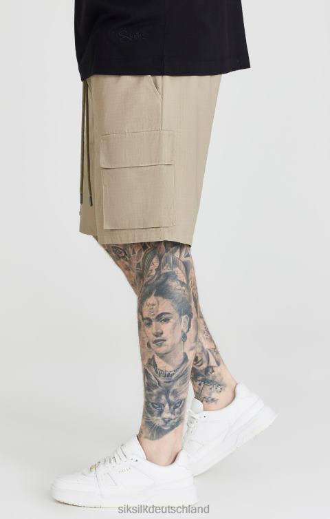 SikSilk Beige Ripstop-Cargoshorts Männer 680DH578 Bekleidung