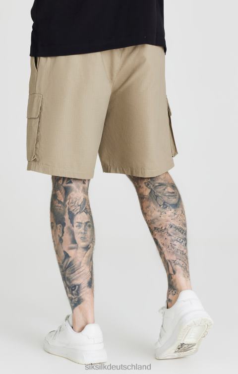 SikSilk Beige Ripstop-Cargoshorts Männer 680DH578 Bekleidung