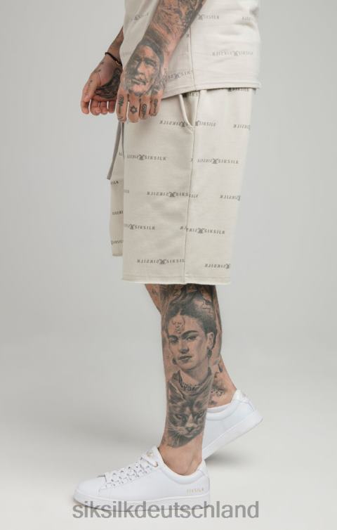 SikSilk Beige Shorts mit reflektierendem Print Männer 680DH594 Bekleidung