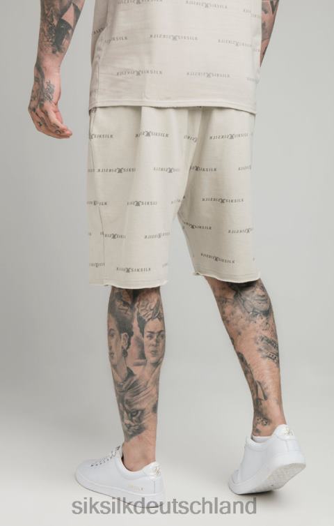SikSilk Beige Shorts mit reflektierendem Print Männer 680DH594 Bekleidung