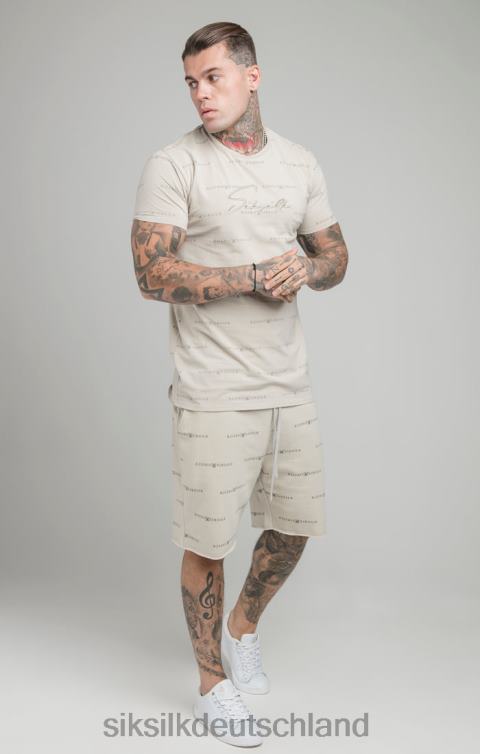 SikSilk Beige Shorts mit reflektierendem Print Männer 680DH594 Bekleidung