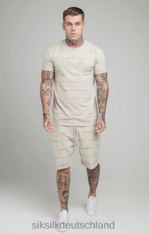 SikSilk Beige Shorts mit reflektierendem Print Männer 680DH594 Bekleidung