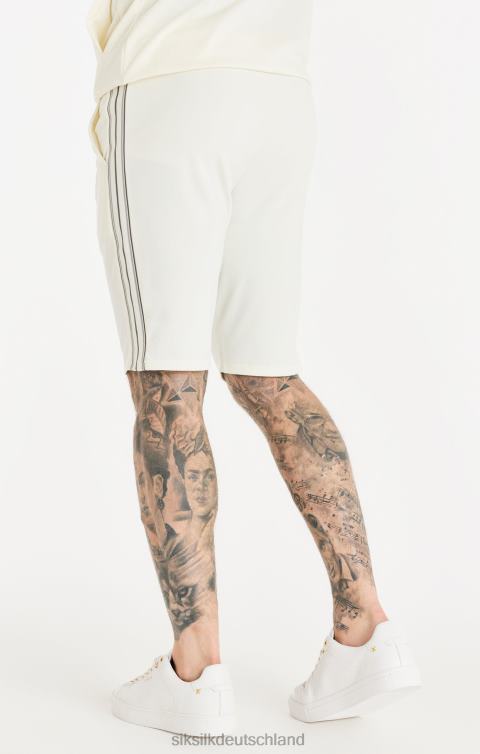 SikSilk Ecru-Ton-Tape-Shorts Männer 680DH566 Bekleidung