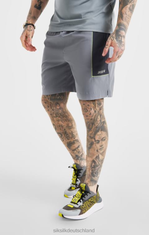 SikSilk Graue, melierte Sport-Shorts aus Webstoff Männer 680DH565 Bekleidung