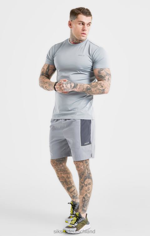 SikSilk Graue, melierte Sport-Shorts aus Webstoff Männer 680DH565 Bekleidung