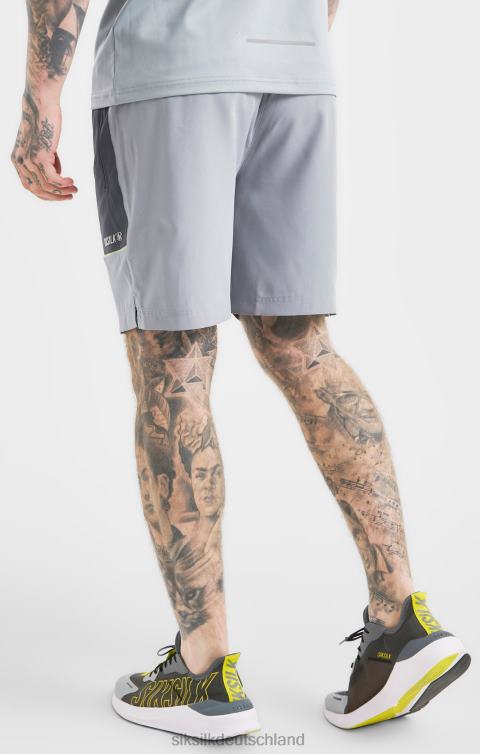 SikSilk Graue, melierte Sport-Shorts aus Webstoff Männer 680DH565 Bekleidung