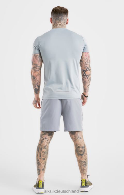 SikSilk Graue, melierte Sport-Shorts aus Webstoff Männer 680DH565 Bekleidung