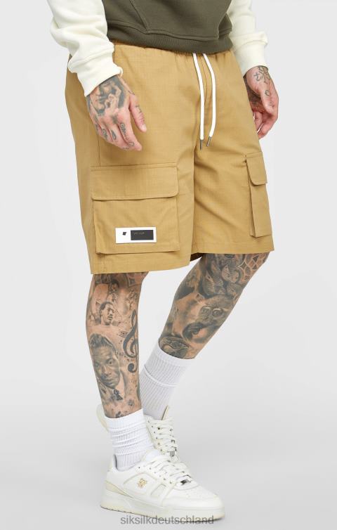 SikSilk Hellbraune Ripstop-Cargoshorts Männer 680DH585 Bekleidung