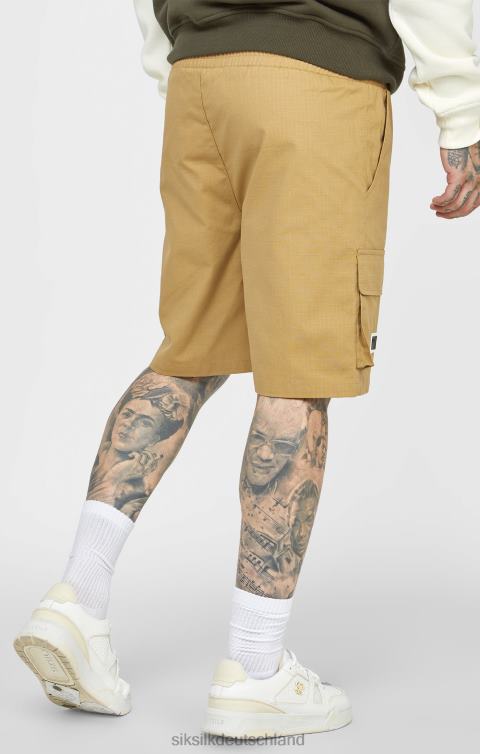 SikSilk Hellbraune Ripstop-Cargoshorts Männer 680DH585 Bekleidung