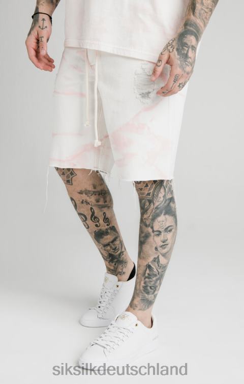 SikSilk Rosa Jeansshorts mit lockerer Passform Männer 680DH595 Bekleidung