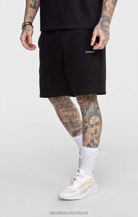 SikSilk Schwarze Jogginghose mit gestreiftem Bund Männer 680DH610 Bekleidung