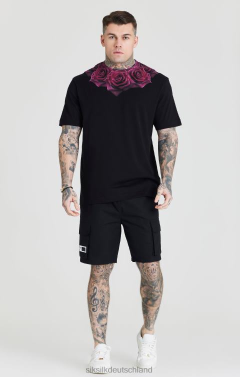 SikSilk Schwarze Ripstop-Cargoshorts Männer 680DH586 Bekleidung