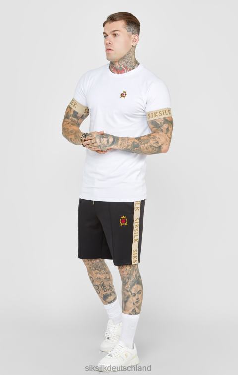 SikSilk Schwarze Wappen-Shorts Männer 680DH577 Bekleidung