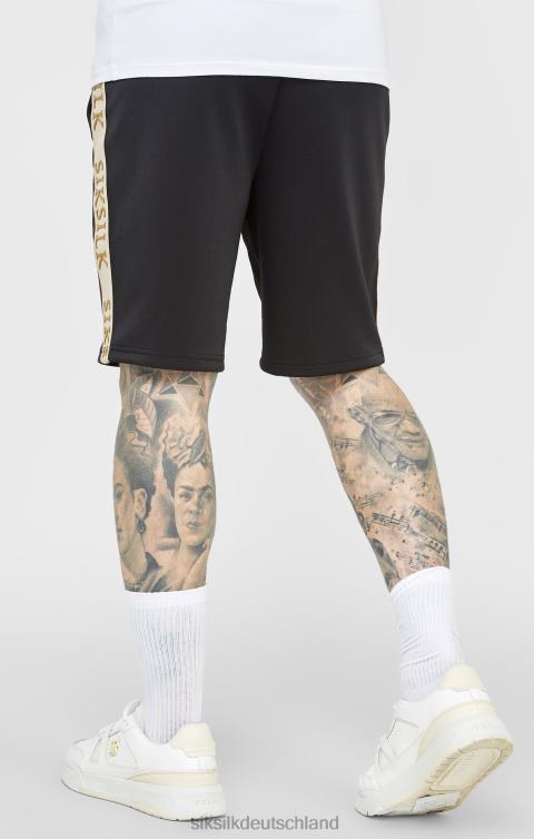 SikSilk Schwarze Wappen-Shorts Männer 680DH577 Bekleidung