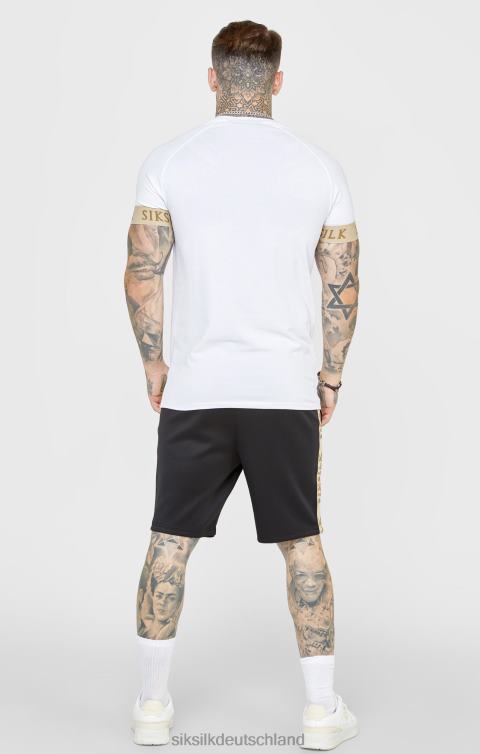 SikSilk Schwarze Wappen-Shorts Männer 680DH577 Bekleidung
