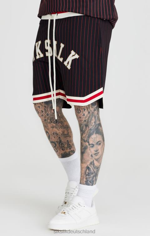 SikSilk Schwarze, klassische Retro-Basketballshorts Männer 680DH609 Bekleidung