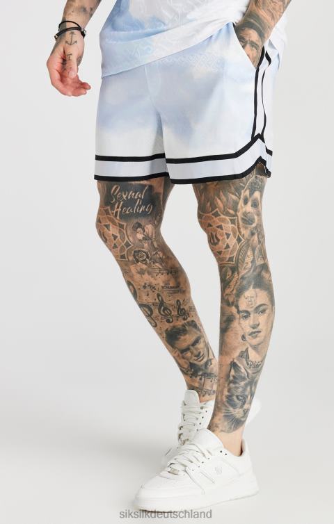SikSilk Weiße, elegante Shorts mit Streifen Männer 680DH596 Bekleidung