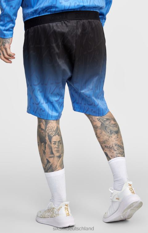 SikSilk schwarze Logo-Fade-Shorts Männer 680DH608 Bekleidung