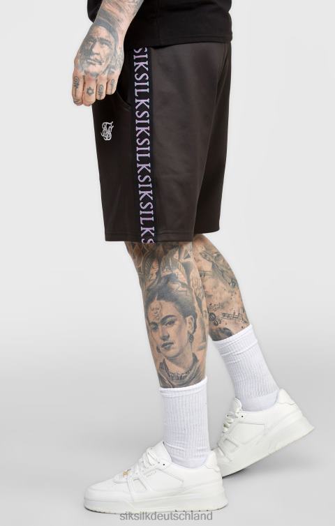 SikSilk schwarze, getapte Short Männer 680DH611 Bekleidung