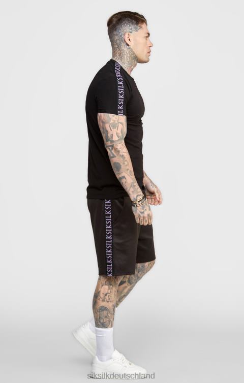 SikSilk schwarze, getapte Short Männer 680DH611 Bekleidung