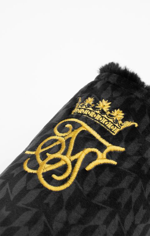 SikSilk x Schwarze Messi-Hausschuhe Männer 680DH23 Schuhwerk