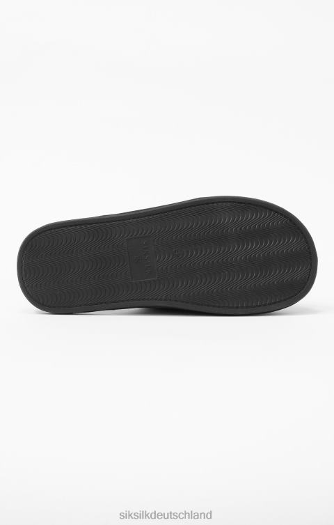 SikSilk x Schwarze Messi-Hausschuhe Männer 680DH23 Schuhwerk