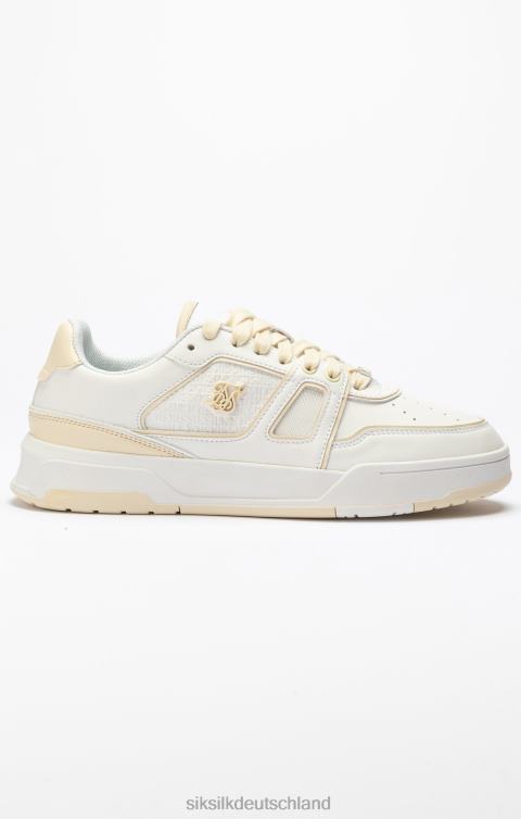 SikSilk Ecrufarbener Low-Top-Court-Sneaker Männer 680DH13 Schuhwerk