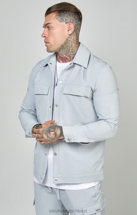 SikSilk graues Utility-Overshirt Männer 680DH462 Bekleidung