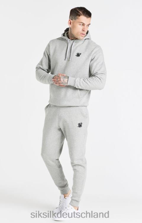 SikSilk Grau meliertes Essential-Hoodie zum Überziehen Männer 680DH432 Bekleidung