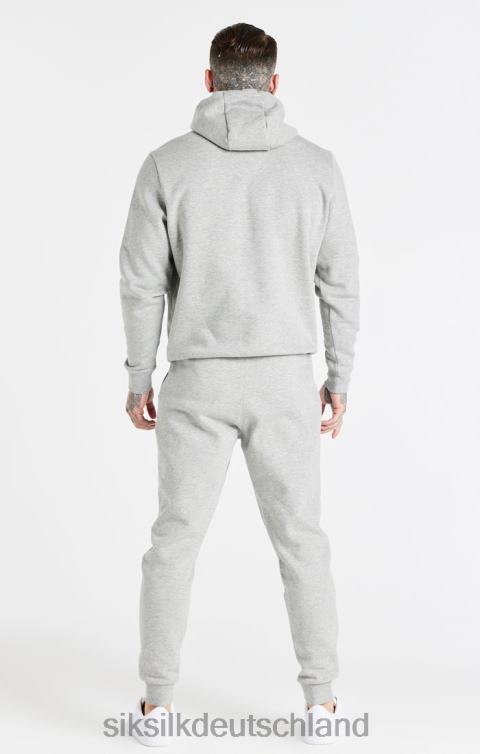 SikSilk Grau meliertes Essential-Hoodie zum Überziehen Männer 680DH432 Bekleidung