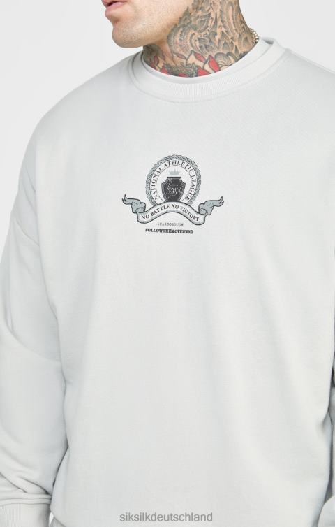 SikSilk Graues College-Sweatshirt Männer 680DH444 Bekleidung