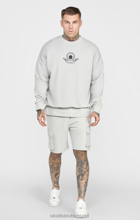 SikSilk Graues College-Sweatshirt Männer 680DH444 Bekleidung