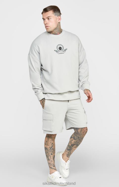 SikSilk Graues College-Sweatshirt Männer 680DH444 Bekleidung