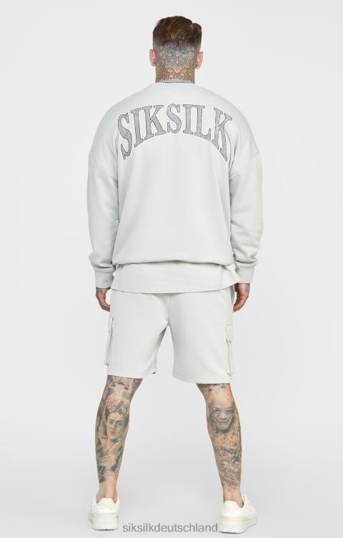 SikSilk Graues College-Sweatshirt Männer 680DH444 Bekleidung